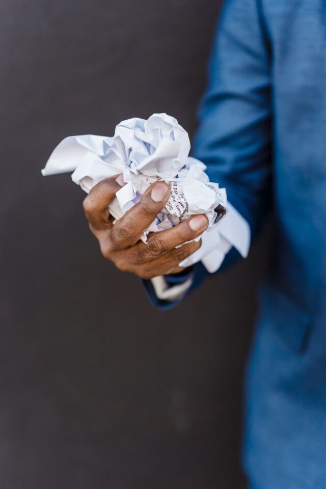 A resume gets crumpled and rejected, Ramax Search and Staffing