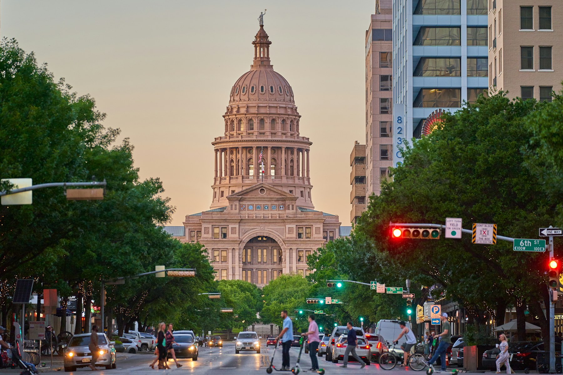 Texas State Capitol viewed from Congress Street, Austin